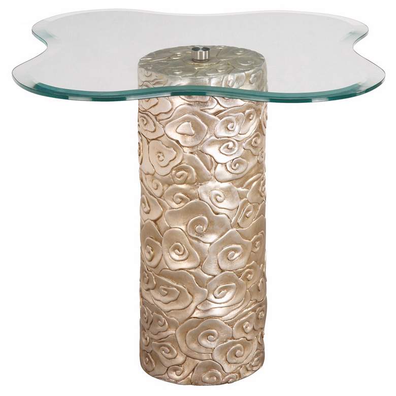 Image 1 Floral Base Mini Accent Table