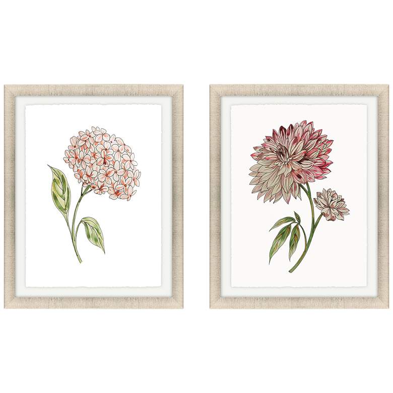 Image 2 Floral Beauty I 33 inch High 2-Piece Giclee Framed Wall Art Set