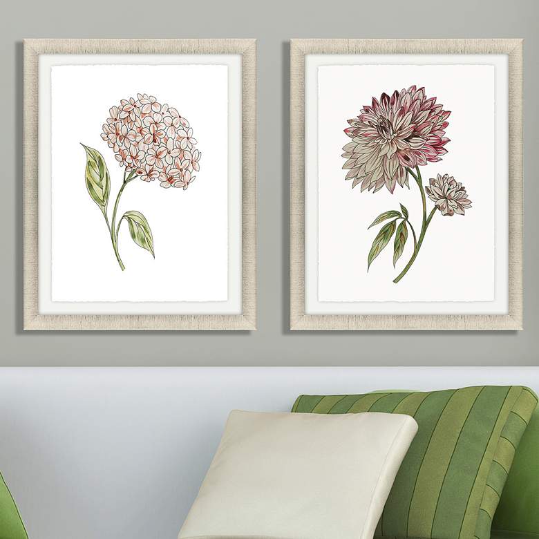 Image 1 Floral Beauty I 33" High 2-Piece Giclee Framed Wall Art Set