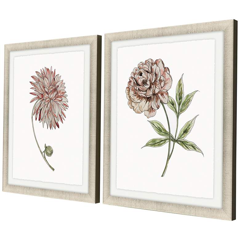 Image 4 Floral Beauty II 33 inch High 2-Piece Giclee Framed Wall Art Set more views