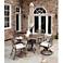 Floral Blossom Taupe Small 5-Pc Dining Set w/ Umbrella