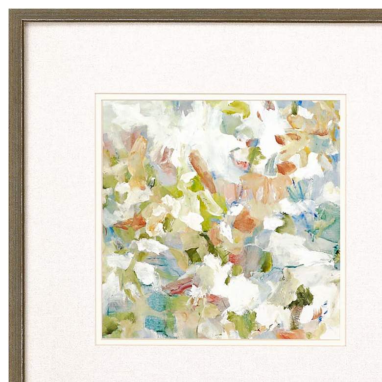 Image 3 Floral Blush 17" Square 4-Piece Framed Giclee Wall Art Set more views
