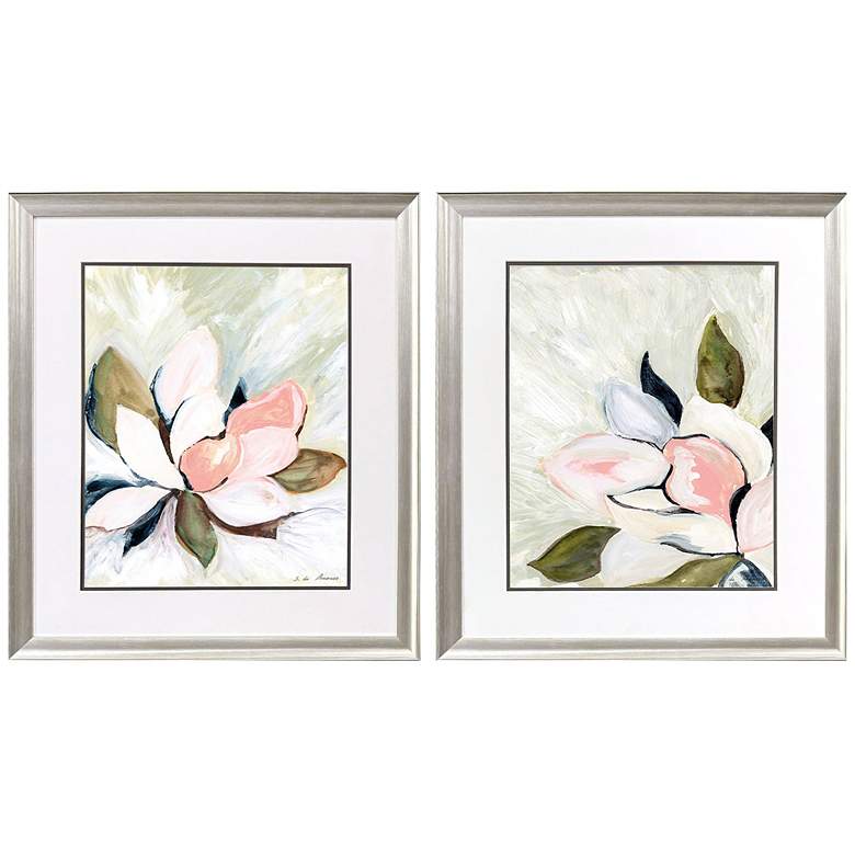 Image 1 Floral Burst 25"W x 29"H Transitional Framed Art Set of 2
