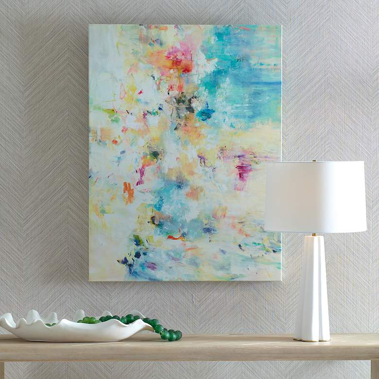 Image 1 Floral Dreams 40" High Frameless Giclee Canvas Wall Art