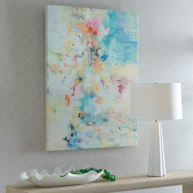 Image 3 Floral Dreams 40" High Frameless Giclee Canvas Wall Art more views