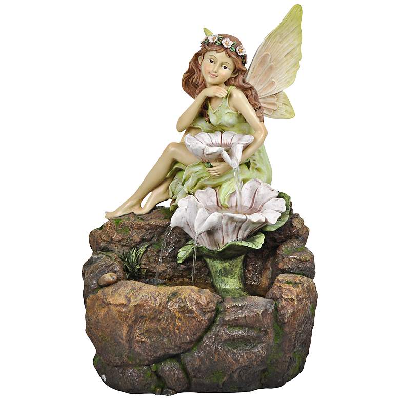 Image 1 Floral Fairy LED Indoor - Outdoor 23 inch High Floor Fountain