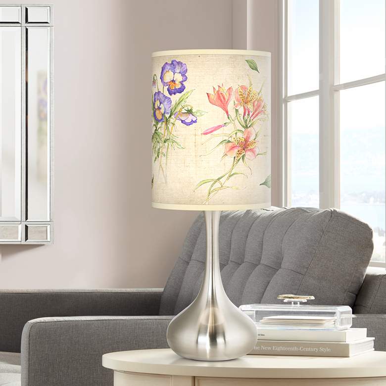 Image 1 Floral Fancy Giclee Droplet Table Lamp