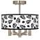 Floral Fern Ava 5-Light Nickel Ceiling Light
