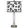 Floral Fern Giclee Apothecary Clear Glass Table Lamp