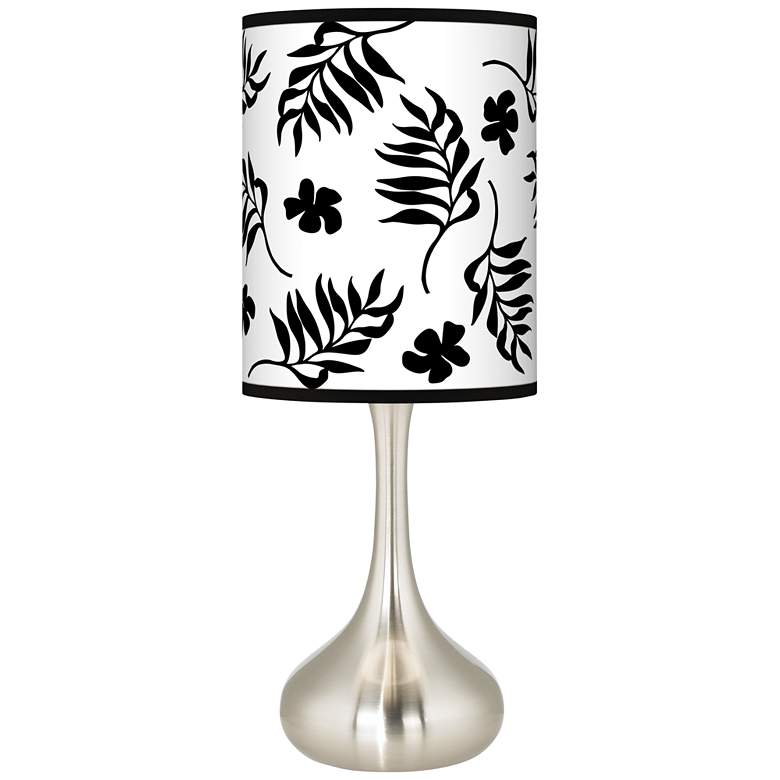 Image 1 Floral Fern Giclee Droplet Table Lamp