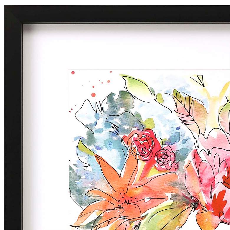 Image 2 Floral Figure I 39" High Framed Shadow Box Giclee Wall Art more views
