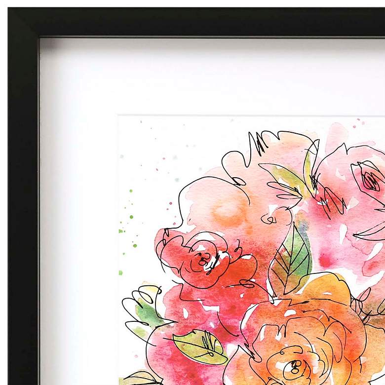 Image 2 Floral Figure II 39" High Framed Shadow Box Giclee Wall Art more views