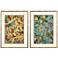 Floral Fruit Garden 23"W x 31"H Framed Art Set of 2