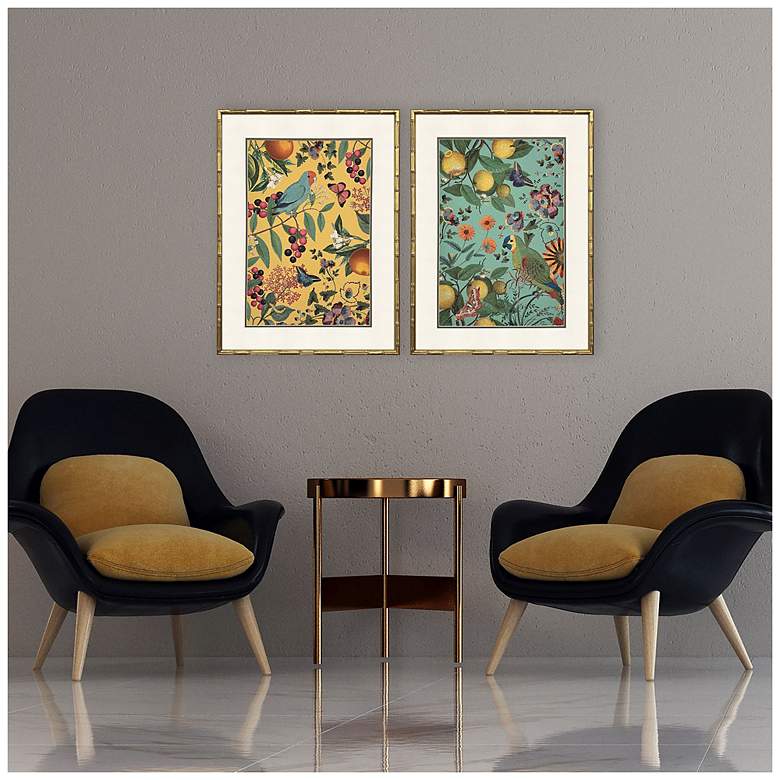 Image 4 Floral Fruit Garden 23"W x 31"H Framed Art Set of 2 more views