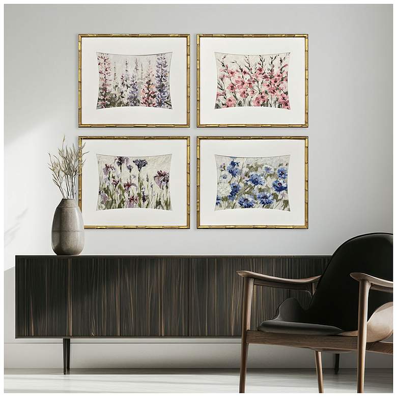 Image 4 Floral Haven 23"W x 19"H Framed Art Set of 4 more views