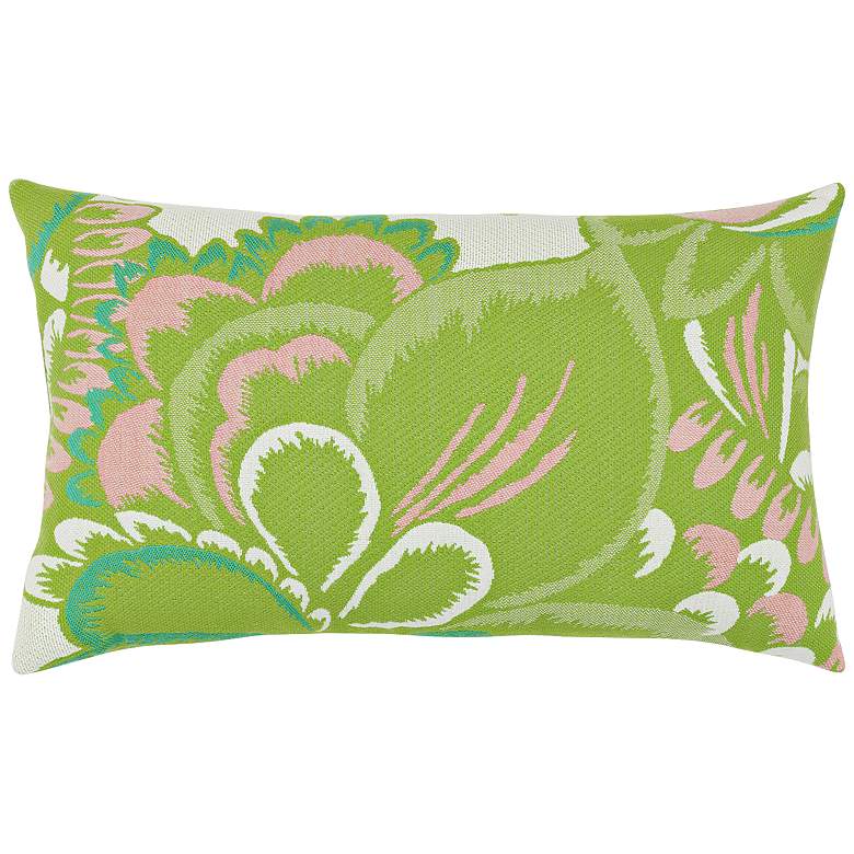 Image 1 Floral Hibiscus 20 inchx12 inch Lumbar Indoor-Outdoor Pillow