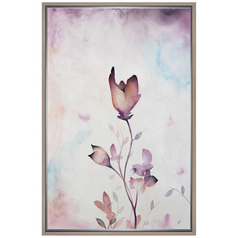 Image 1 Floral Nouveau I 21 3/4 inch High Framed Canvas Wall Art