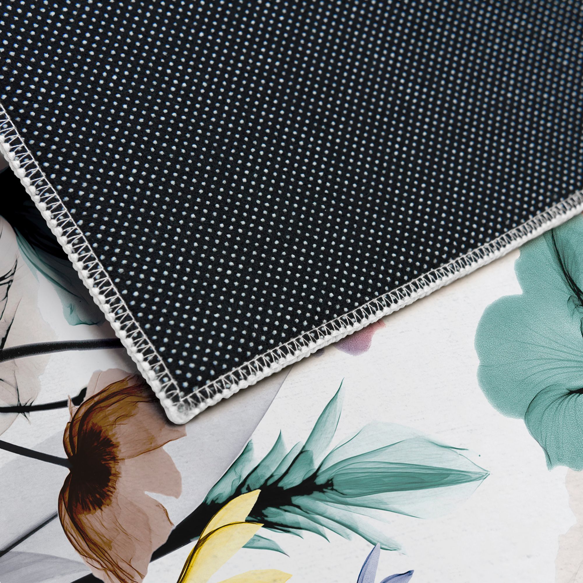 Image 4 Floral Pleasures I Washable Flowers Art Area Rug size 5'x8' more views