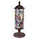 Floral Posy Tiffany Style Glass Cylinder Lamp