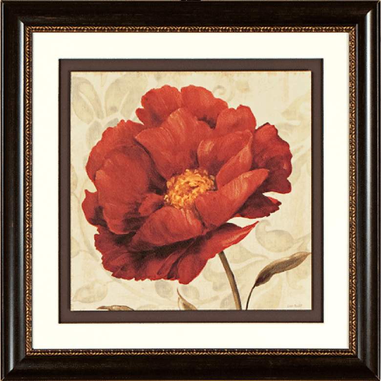 Image 1 Floral Romance I 19 1/4 inch Square Framed Wall Art