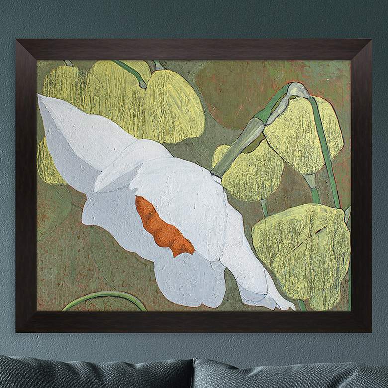 Image 2 Floral Shade 45" Wide Rectangular Giclee Framed Wall Art