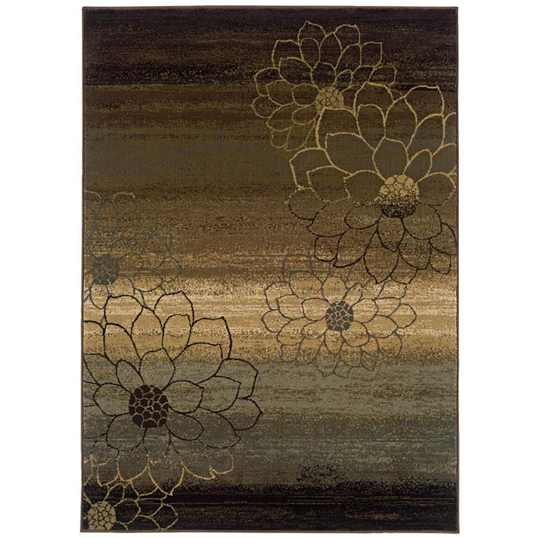 Image 1 Floral Silhouette 5'3"x7'6" Area Rug