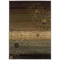 Floral Silhouette Area Rug