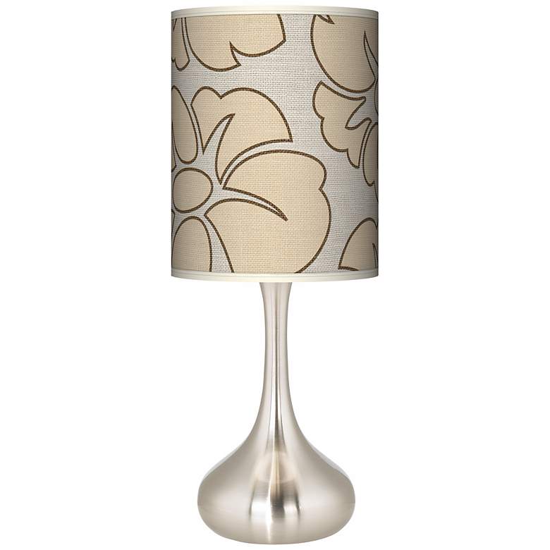 Image 1 Floral Silhouette Giclee Droplet Table Lamp