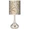 Floral Silhouette Giclee Droplet Table Lamp