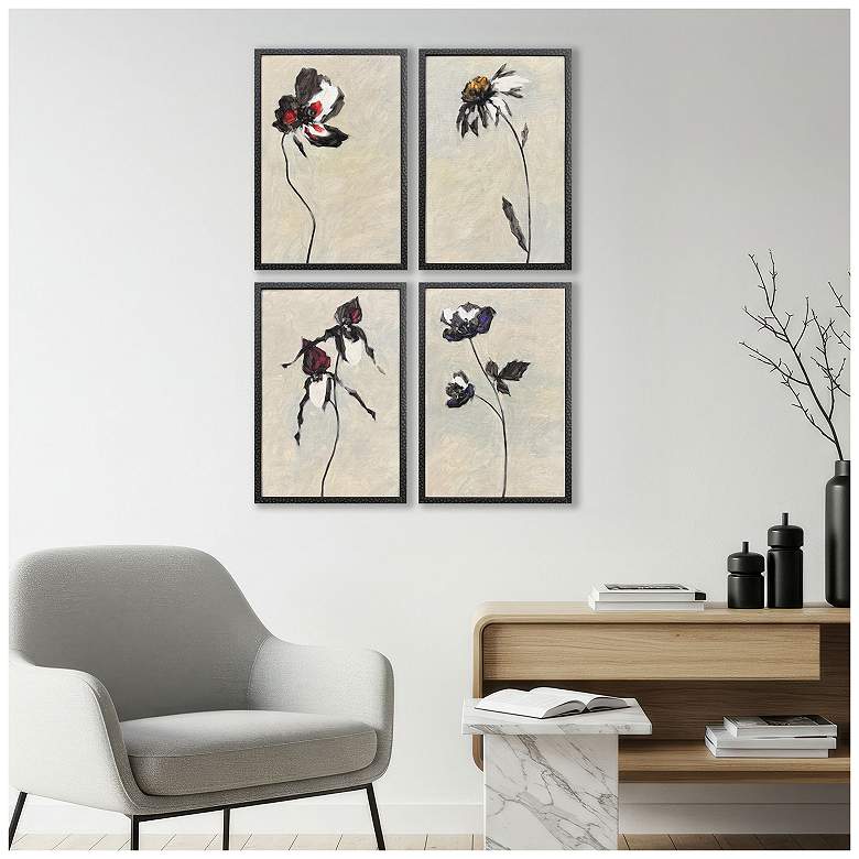 Image 5 Floral Sonnet 17"W x 25"H Framed Art - Set of 4 more views
