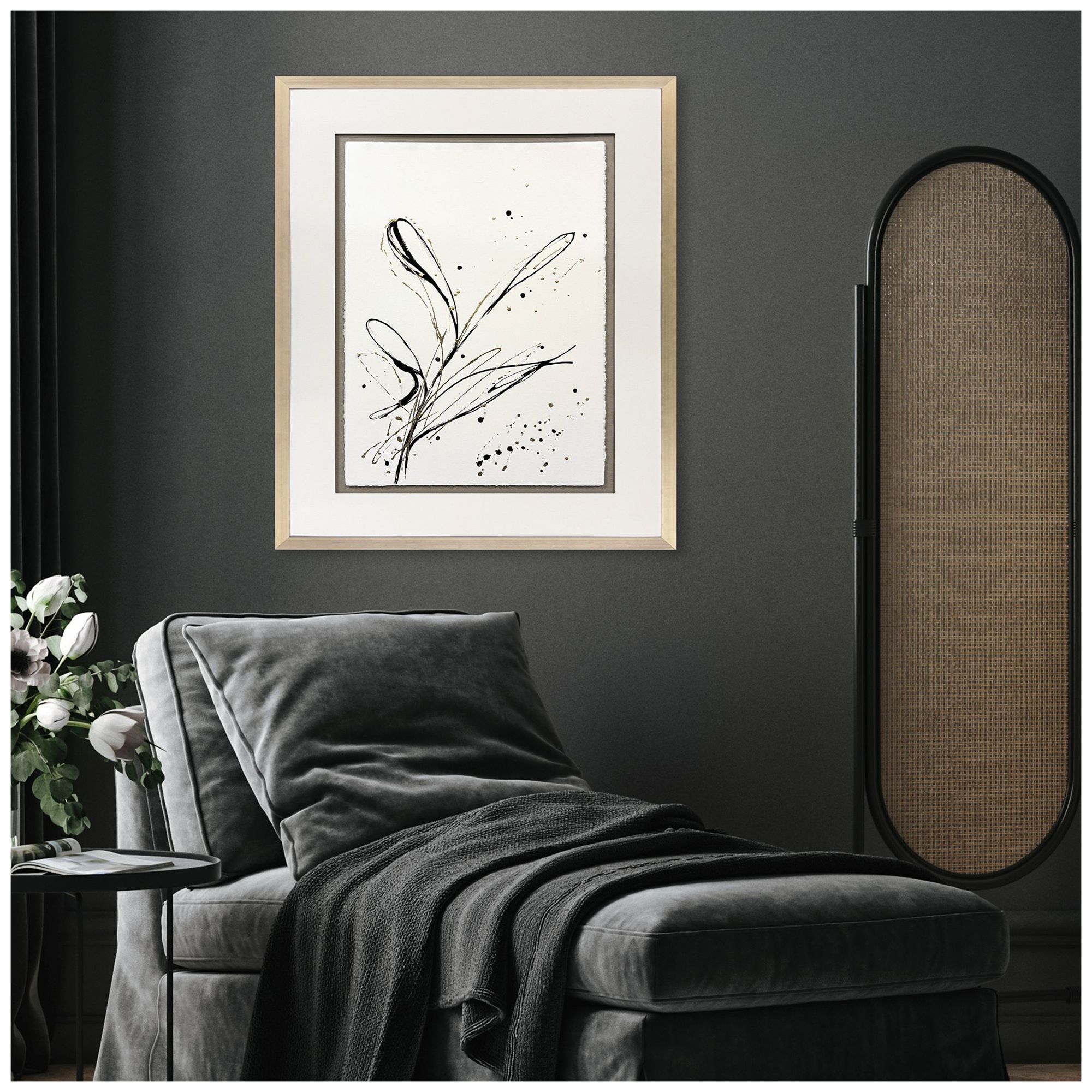 Image 4 Floral Splash I 35"W x 42"H Framed Art more views