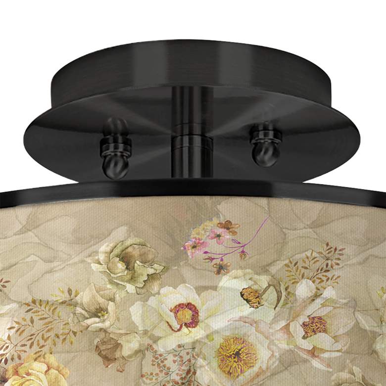 Image 2 Floral Spray Black 14 inch Wide Ceiling Light more views