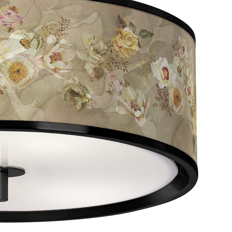 Image 3 Floral Spray Black 14 inch Wide Ceiling Light more views