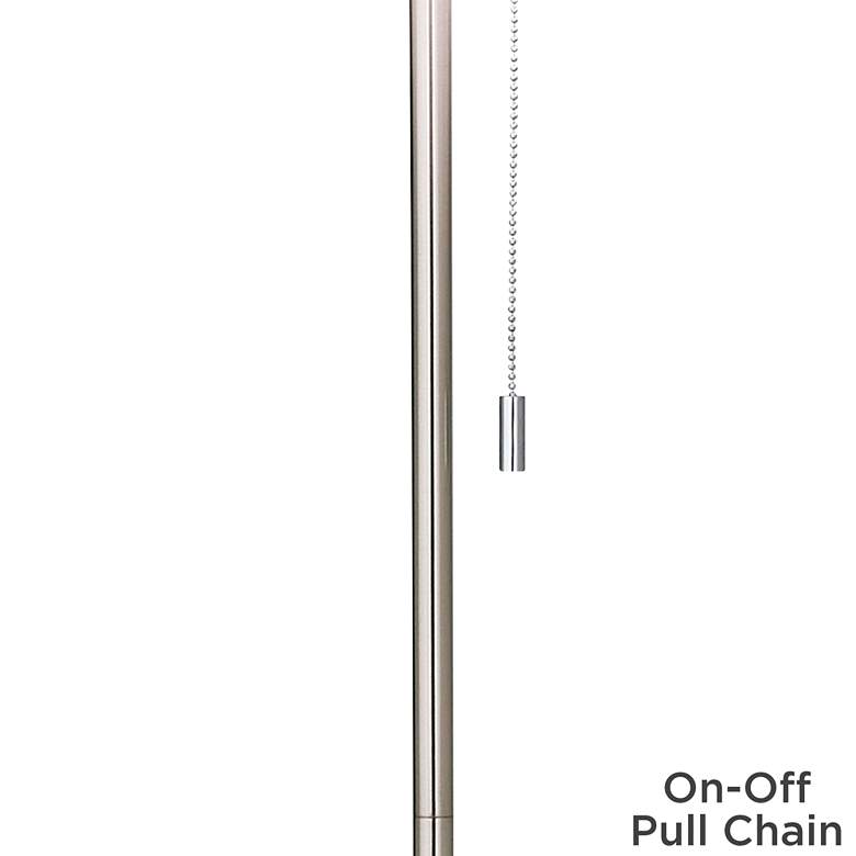 Image 3 Floral Spray Brushed Nickel Pull Chain Floor Lamp more views