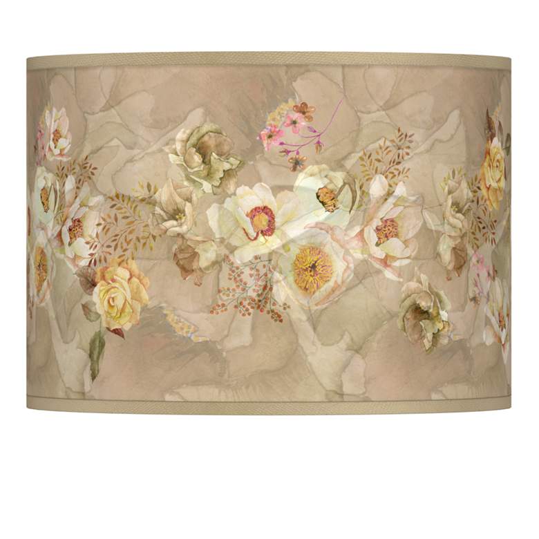 Image 1 Floral Spray Flower Pattern Giclee Glow Lamp Shade 13.5x13.5x10 (Spider)