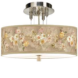 Image1 of Floral Spray Giclee 14" Wide Ceiling Light