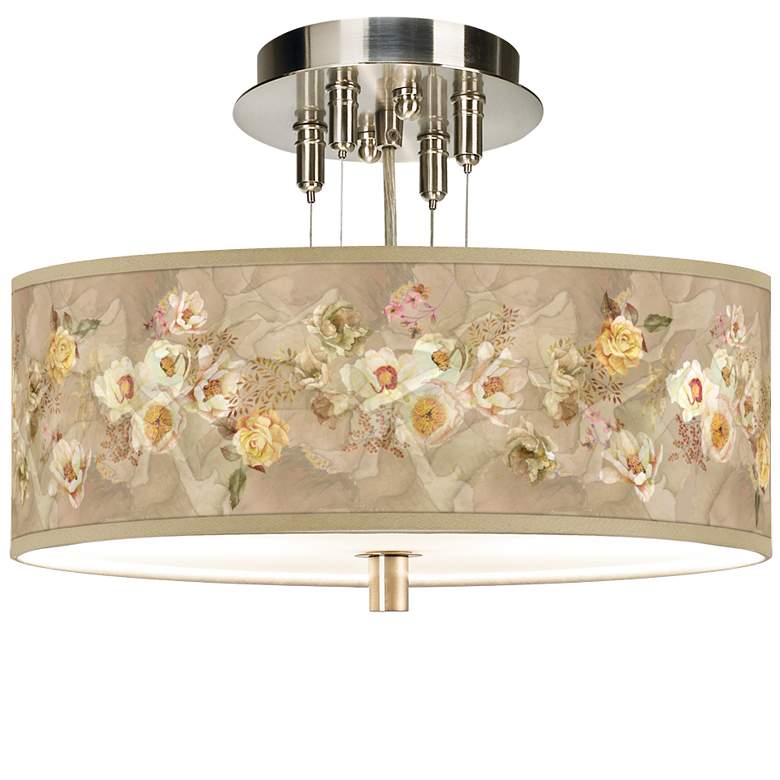 Image 1 Floral Spray Giclee 14" Wide Ceiling Light