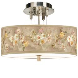 Floral Spray Giclee 14&quot; Wide Ceiling Light