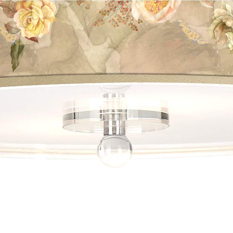 Image 3 Floral Spray Giclee 16 inch Wide Semi-Flush Ceiling Light more views