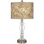 Floral Spray Giclee Apothecary Clear Glass Table Lamp