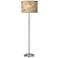 Floral Spray Giclee Brushed Nickel Garth Floor Lamp