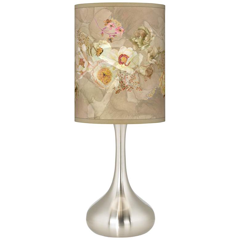 Image 1 Floral Spray Giclee Droplet Table Lamp