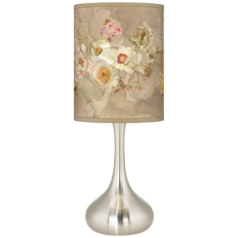 Image 1 Floral Spray Giclee Droplet Table Lamp