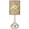 Floral Spray Giclee Droplet Table Lamp