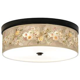 Image1 of Floral Spray Giclee Energy Efficient Bronze Ceiling Light