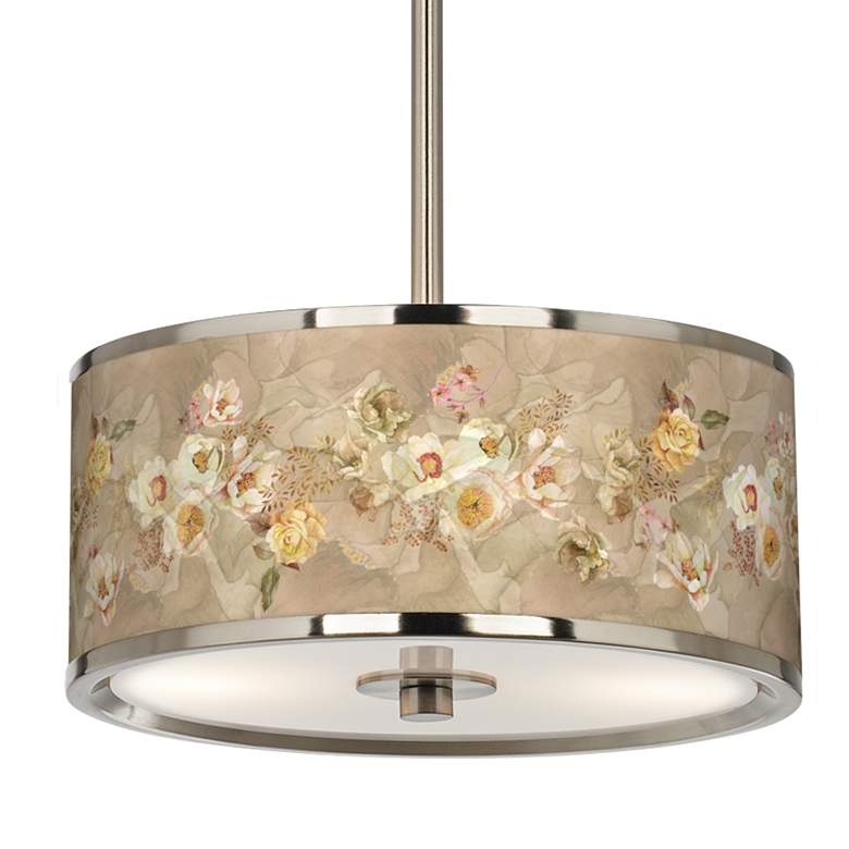 Image 3 Floral Spray Giclee Glow 10 1/4 inch Wide Pendant Light more views