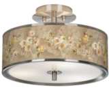Floral Spray Giclee Glow 14&quot; Wide Ceiling Light
