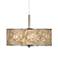 Floral Spray Giclee Glow 16" Wide Pendant Light