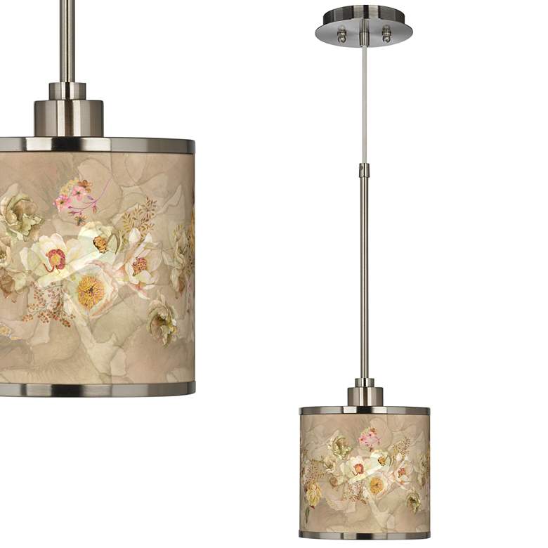 Image 1 Floral Spray Giclee Glow Mini Pendant Light