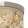 Floral Spray Giclee Nickel 10 1/4" Wide Ceiling Light